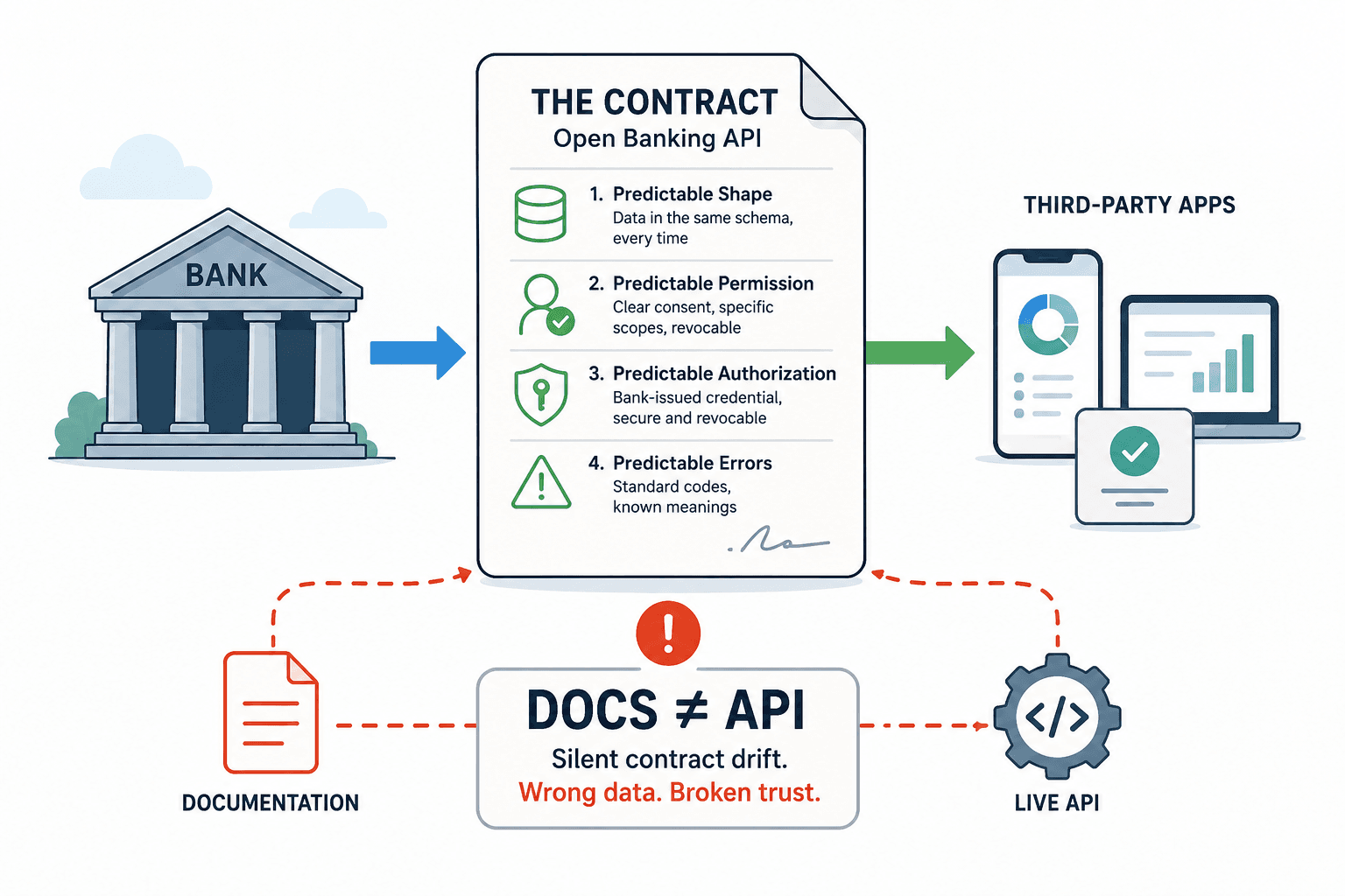 Cover Image for What an Open Banking API Actually Promises (and Where the Docs Quietly Break That Promise)